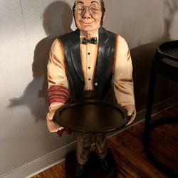 Antique Old Man Butler Statue