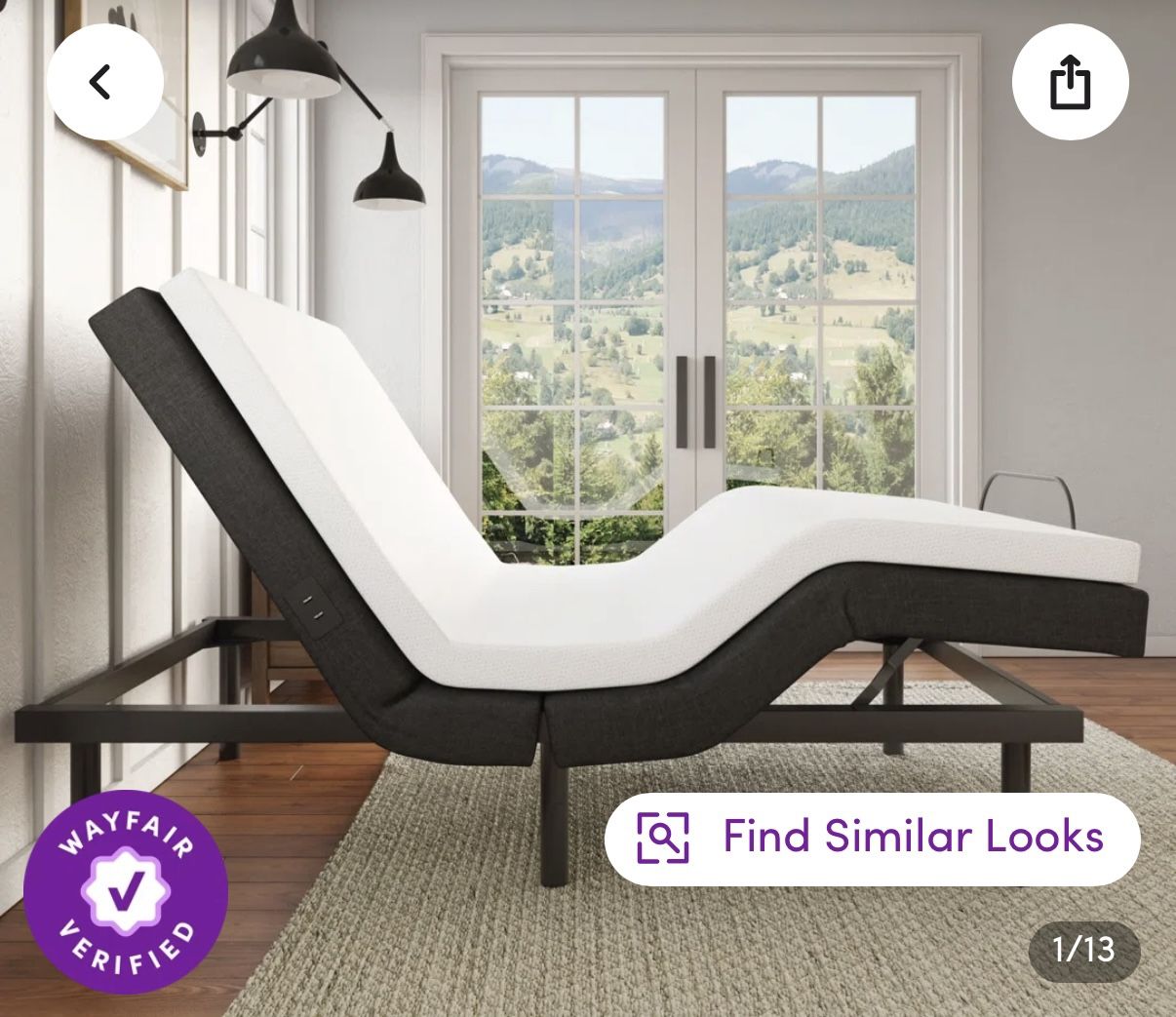 Queen Adjustable Bed Base for Sale - Wayfair Sleep™ 15" Massaging Zero Gravity!