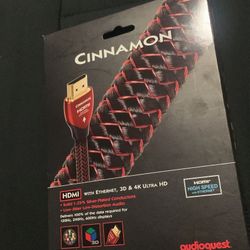 Set Of 3 Cinnamon hdmi Audioquest Cables 