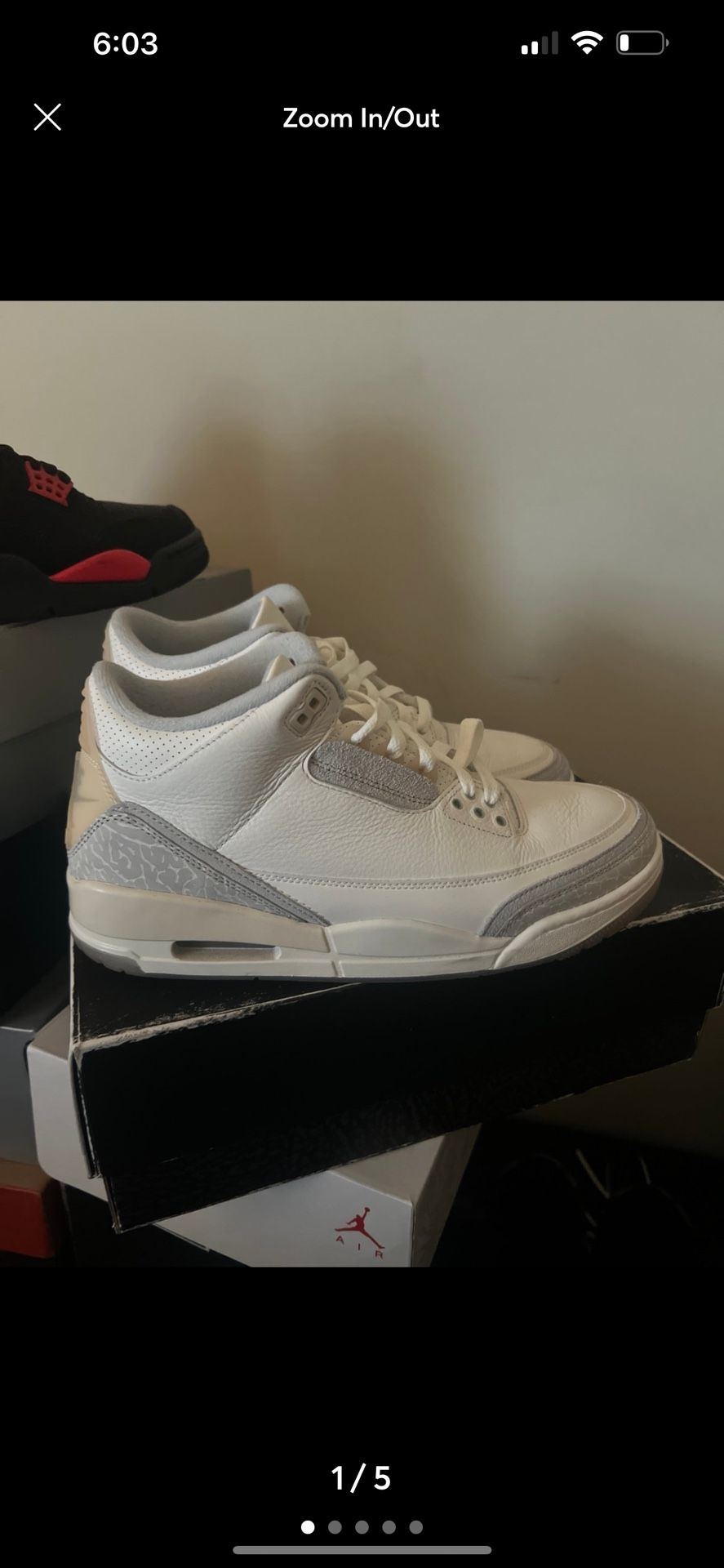 Jordan 3 Size 9.5 Men