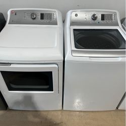 Washer and dryer set ge glasstop load 