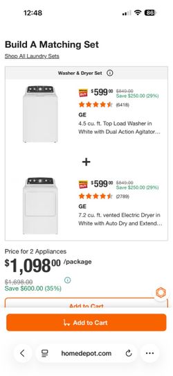 washing machine + dryer