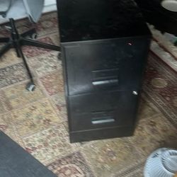 Black 2-Drawer Filing Cabinet