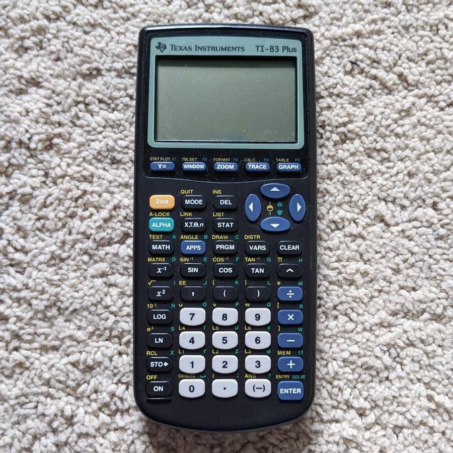 Texas Instruments TI-83 Plus 12-digit LCD screen graphing calculator calculadora gráfica