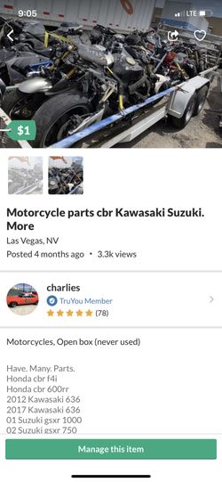 Motorcycle parts.