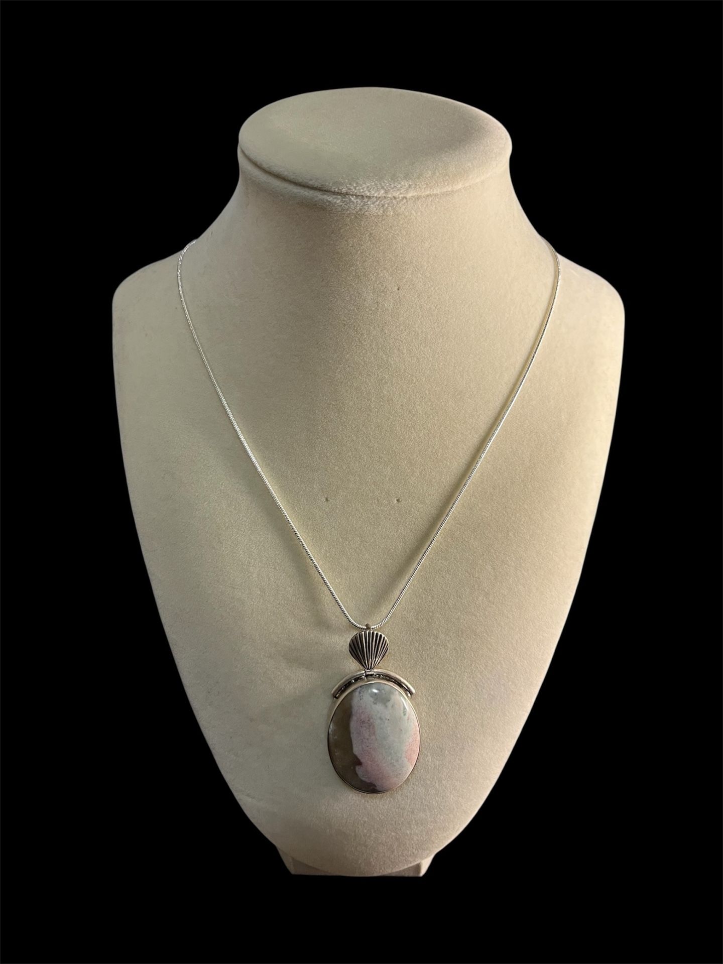 SS925 Sakura Flower Agate