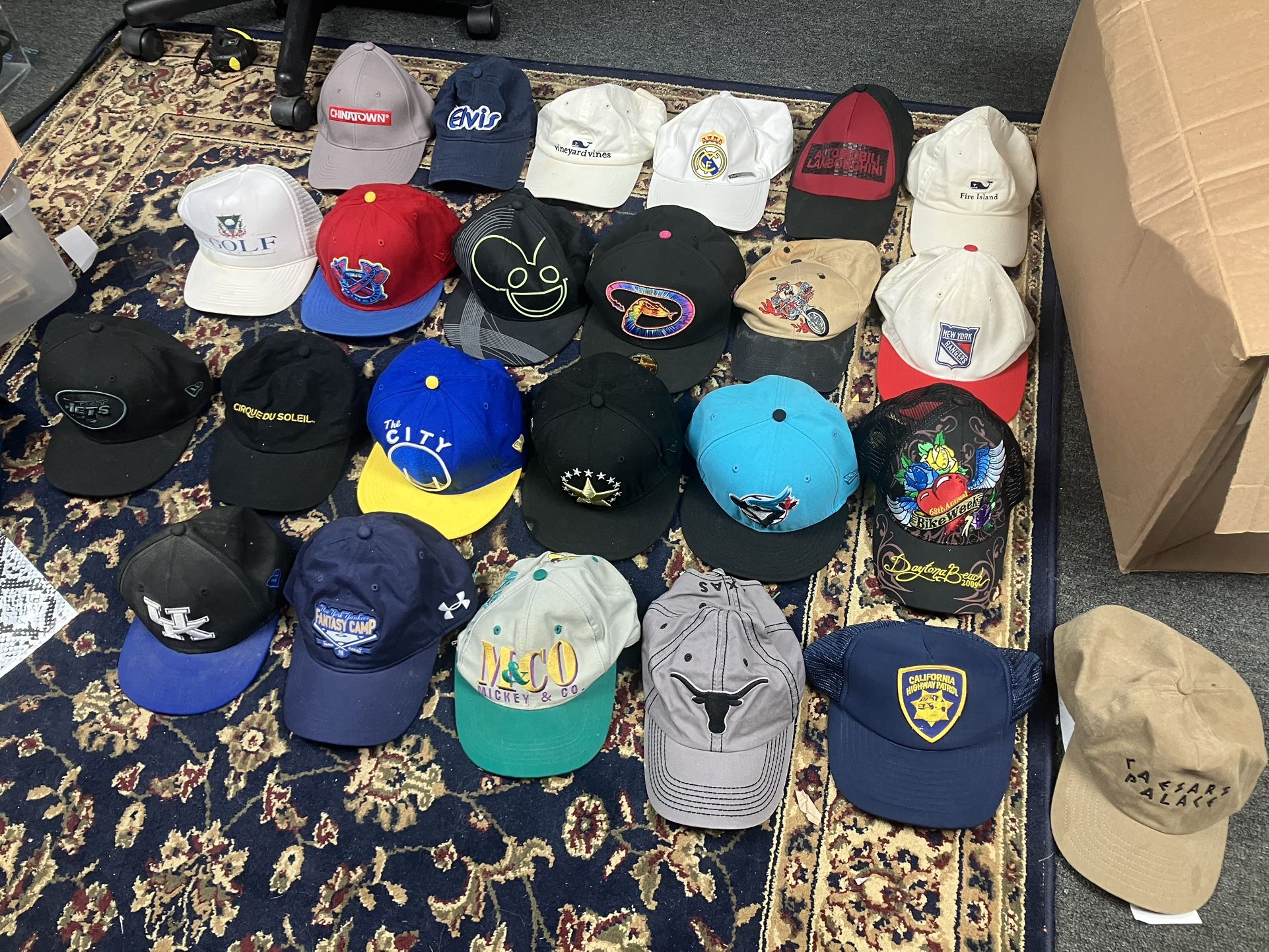 Collection Of Sports Travel Disney Y2k Mickey Mouse Fitted Adjustable Osfa Ball Caps Hats