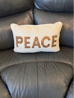 PEACE floral  pillow