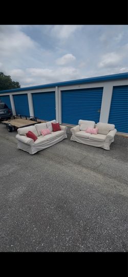 Living room  Sofa & Matching Loveseat W/ Pillows Set‼️Modern Style‼️$70‼️ DELIVERY AVAILABLE FOR EXTRA FEE‼️