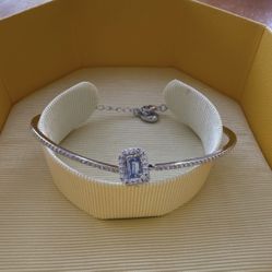 Swarovski Aquamarine Diamond Bracelet, New In Box
