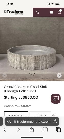 New Vessel Sink By Trueform