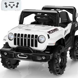 SEALIGHT 12V Kids Ride On Car Truck W/Parent Remote Control, Electric Car For Kids Children Ride On Toy Toddler With Double Doors/Safety Belt/LED Ligh