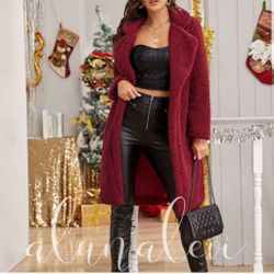 New red fuzzy jacket