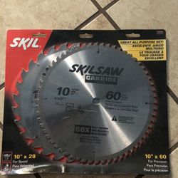 Skil Saw Blades 75342 10" x 60 & 10" x 28 Tooth Saw 
