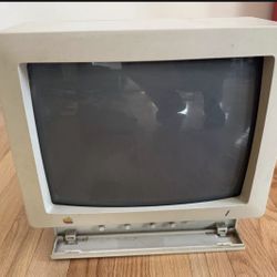 Apple Retro Monitor Model Number: A2F0201. *Does Not Turn On* and Apple Image Writer ii with Owners Manual, *Read Description*
