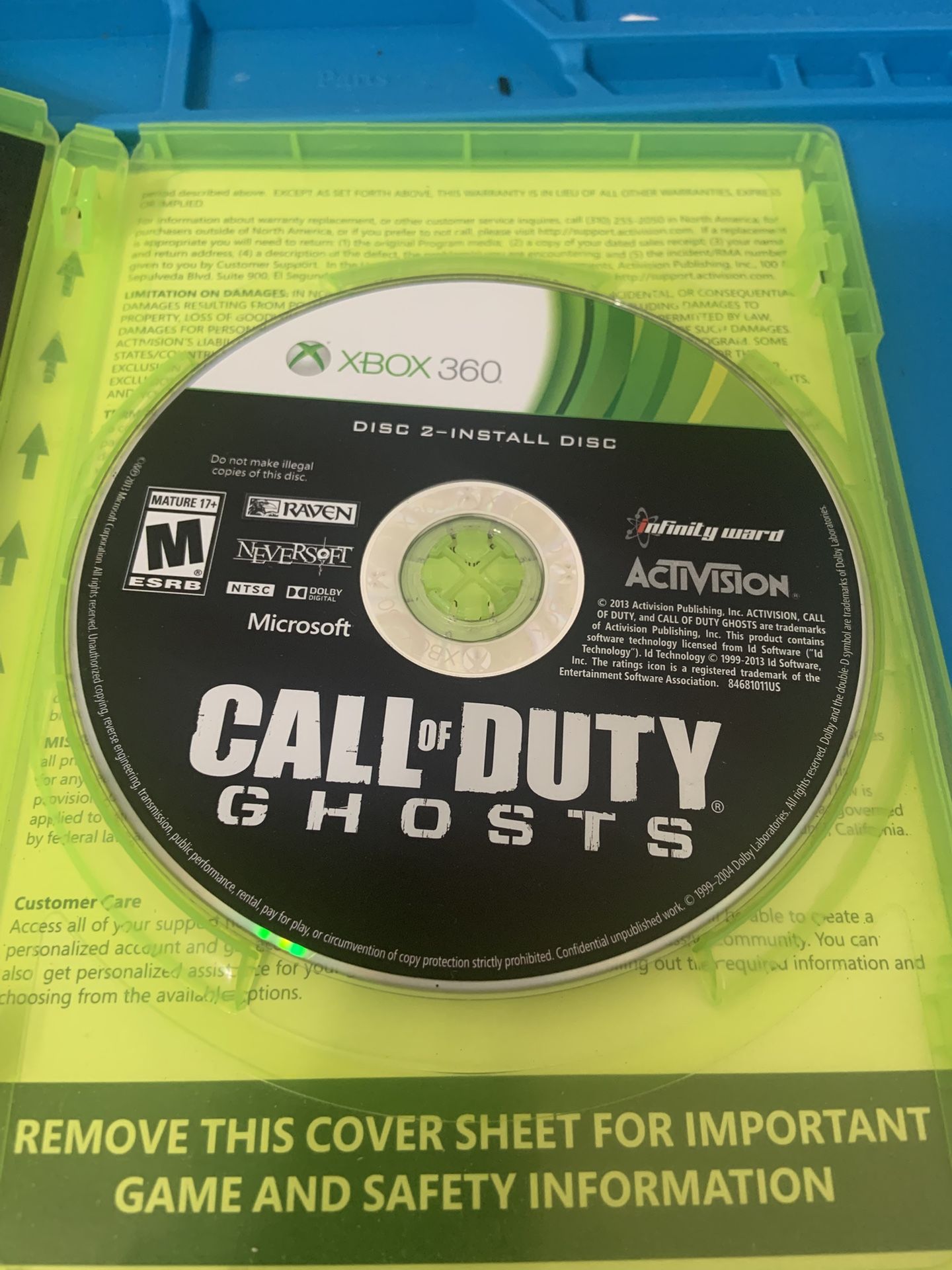 Install Disc ONLY!!!! Call Of Duty Ghosts Xbox360