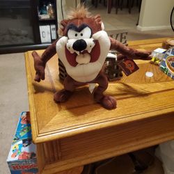 TAZ 11'' PLUSH STUFFED TOY DOLL TASMANIAN DEVIL WARNER BROS. LOONEY TUNES NANCO