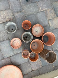 Mixed Lot of Plastic Plant Pots