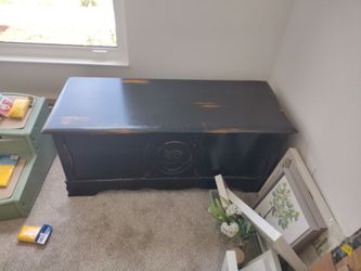 Black cedar chest