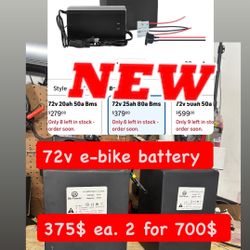 2 New 72v Ebike Battery’s 