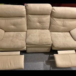 Comfy, Reclining Leather Couch