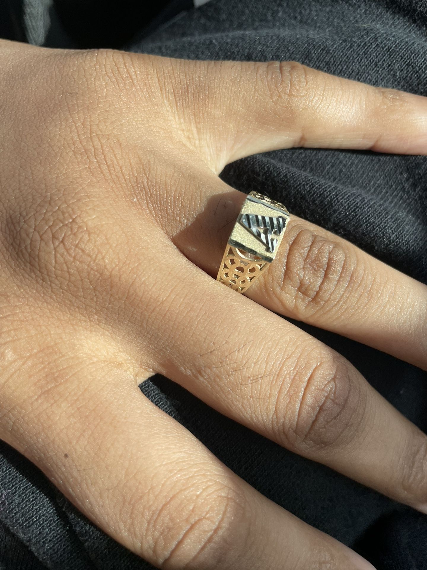 Gold Letter A Ring Size 6.5