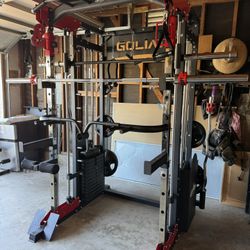 Smith Machine , Squat Rack , Leg Press , Leg Curl Add Weight Bench Adjustable Bench Olympic Barbell For Your Weights 