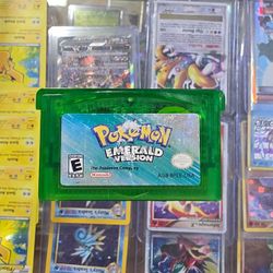 Pokémon Emerald Version Working Battery Game Boy Advance Cartridge