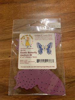 Exotic butterfly medium die cut compatible with most die cut machine