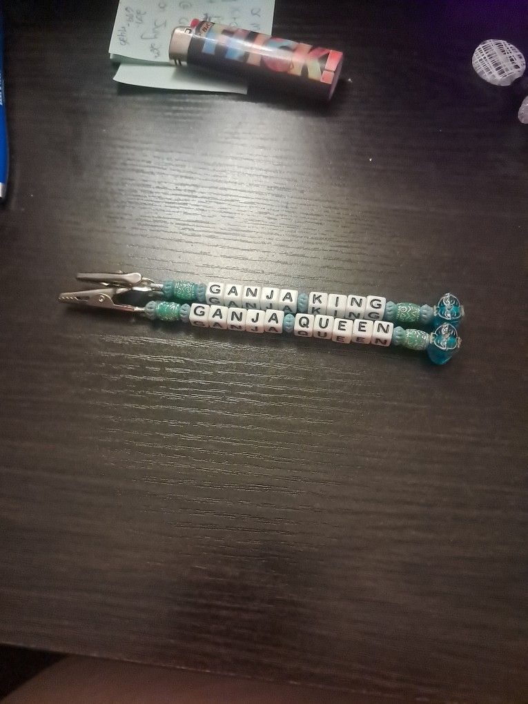 Ganja King/Queen Beaded Roach Clips