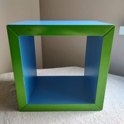 Blue And Green Box Display Shelf