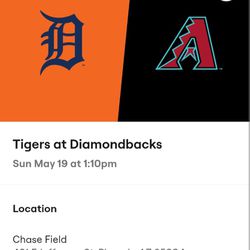 Tigers Vs Diamondbacks Ticket 