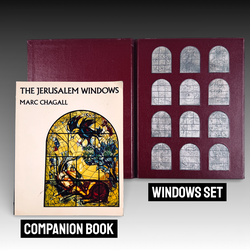 Marc Chagall Jerusalem Windows Set of 12 Fine Silver Ingots with Book