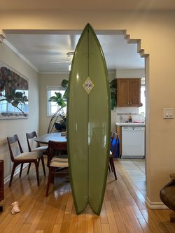 Steve Lis 7’6 Quad Fish Surfboard 10/10✨