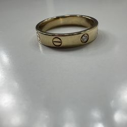 Cartier Love Round Ring 18k Yellow Gold