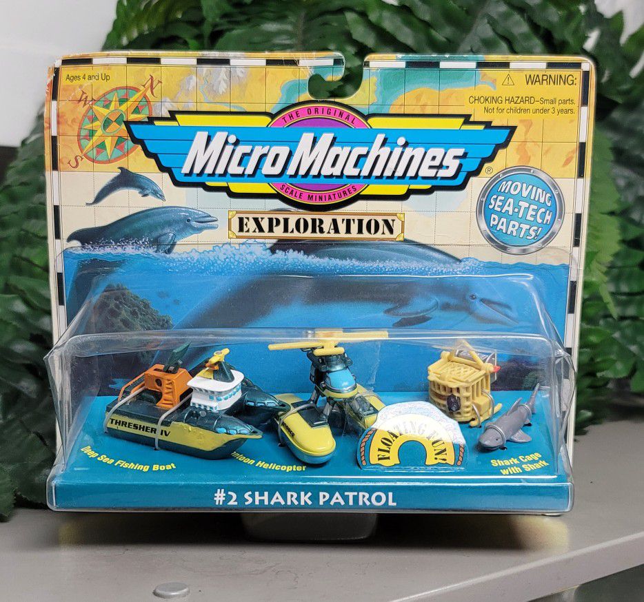 Vtg 1996 Micro Machines Exploration #2 Shark Patrol Toy Set