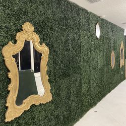 topiary greenery wall paneling