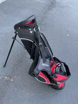Tour X Junior Kids Golf Lightweight Stand Bag Red/Black Strap LIKE NEW