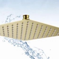Brushed Gold Square Shower Head