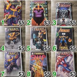 🔥 Marvel Thanos & Avengers Comic Book Lot – First Issues & Key Books – $3 to $5 Each!