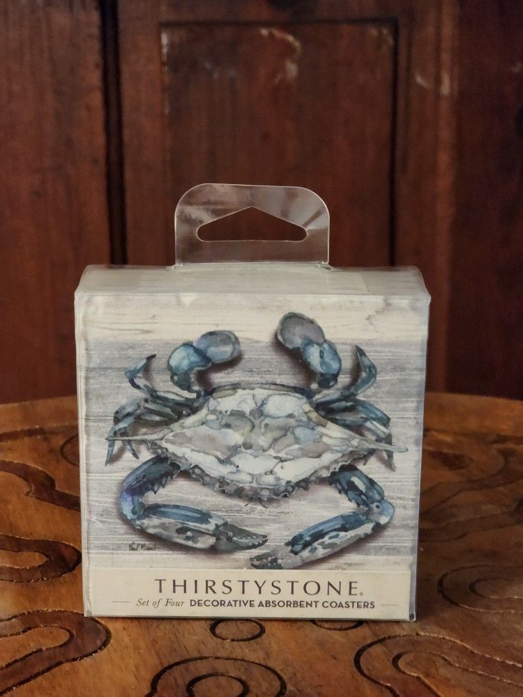 Set Of Thirsty Stone Absorbent Coasters 