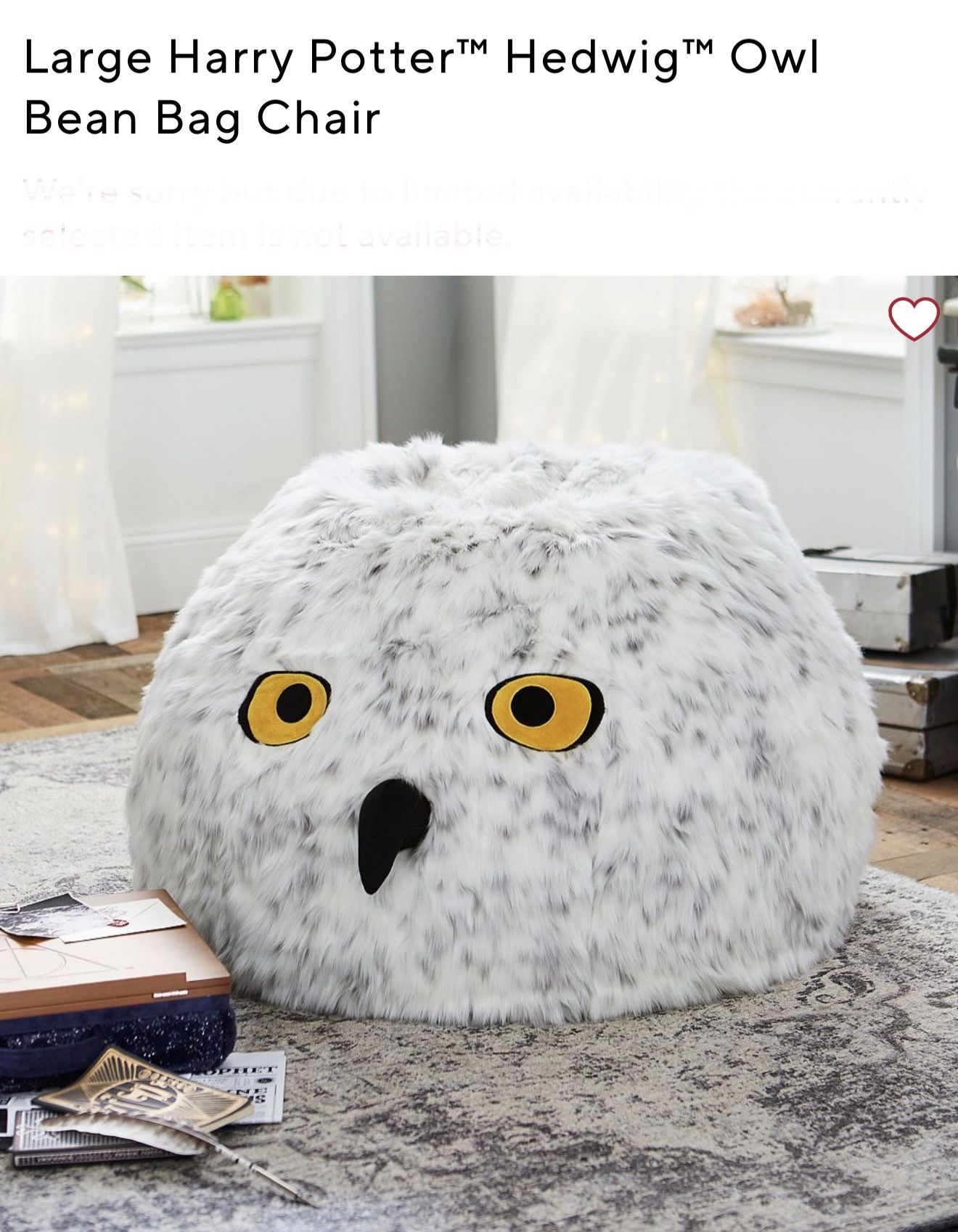 Harry Potter Hedwig Bean Bag Chair