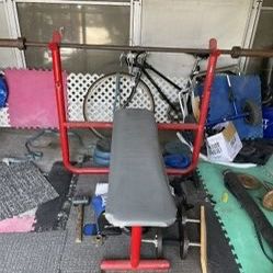 Weight Bench With Bar