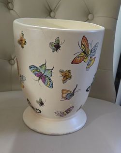 Large ceramic butterfly planter
