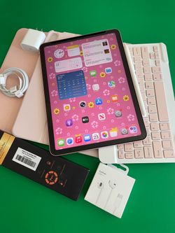 Apple iPad Air 4th generation 256GB (Rosegold / 2020) with keyboard, pen & Accessories