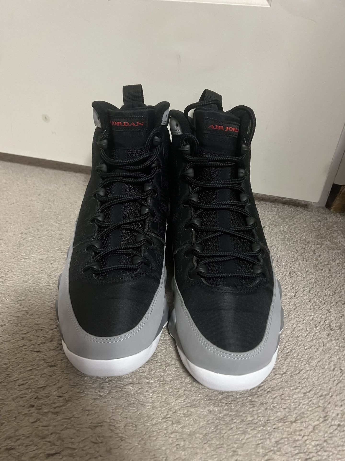 WORN ONCE JORDAN 9 PARTICLE SIZE 8