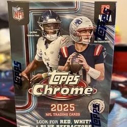 New 2025 Topps Chrome Football Value Box