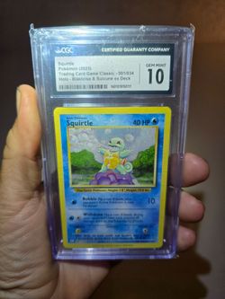 Squirtle CGC 10 Gem Mint Pokémon Holo Card
