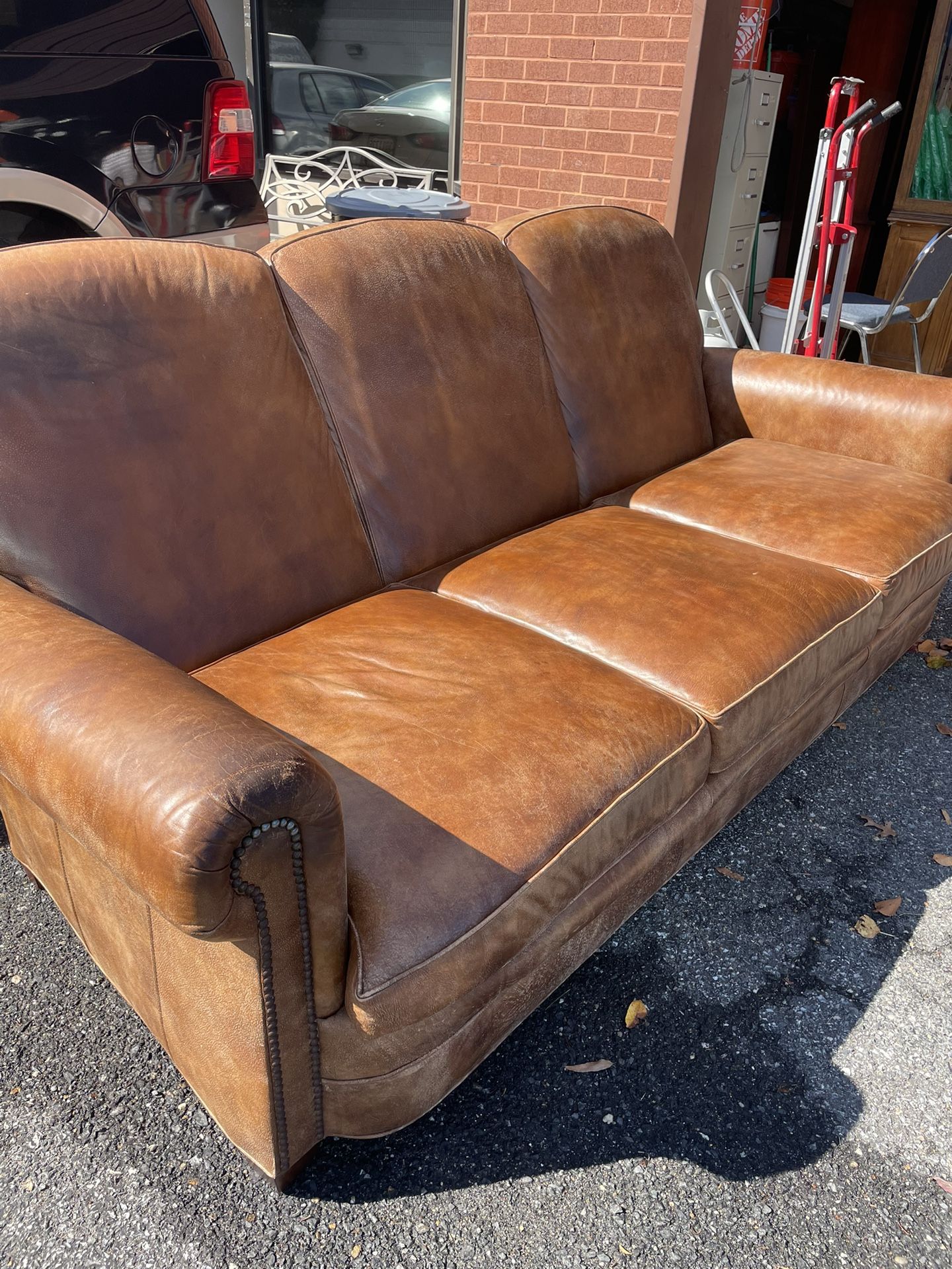 Vintage Leather Sofa—Great Condition!