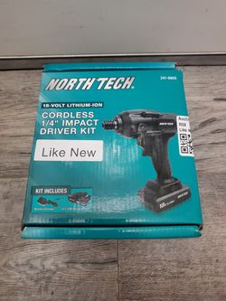 18 v Cordless 1/4 " impact driver kit with battery and charger